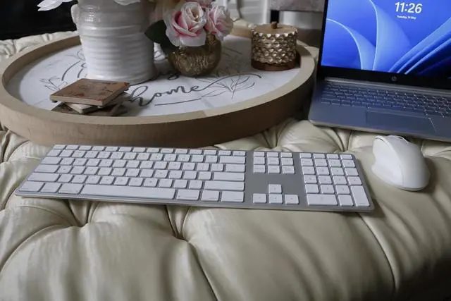 Alt view image 4 of 7 - Matias The Wireless USB-C Keyboard - Full-Size Scissor Switch Keyboard with Rechargeable Battery and USB-C Nano Receiver - Suitable for High Security Environments