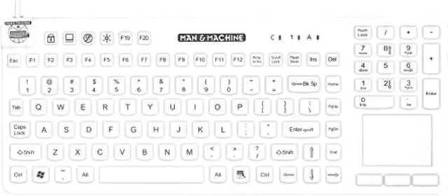 Alt view image 4 of 4 - Man & Machine Really Cool Touch Keybaord, Sealed Waterproof - White