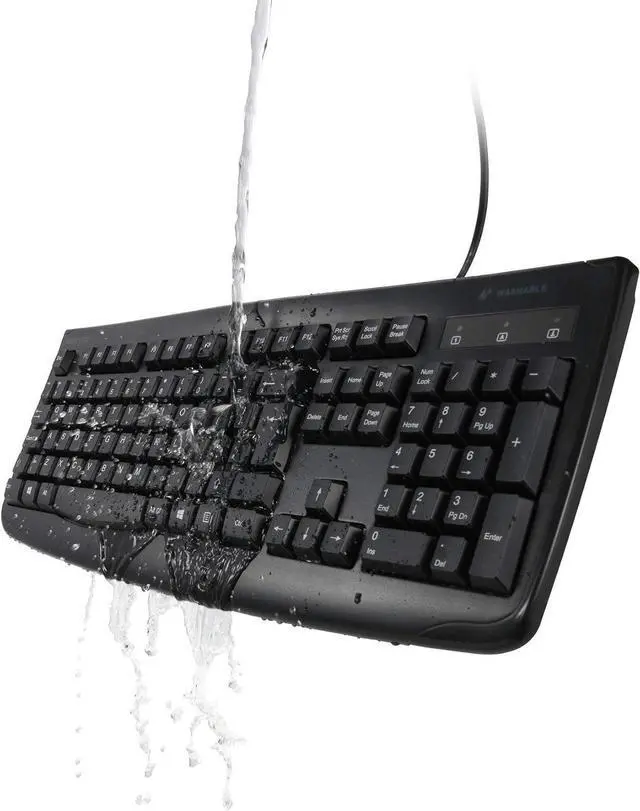 Alt view image 6 of 7 - Kensington K74200CA Pro Fit USB Washable Keyboard, Black
