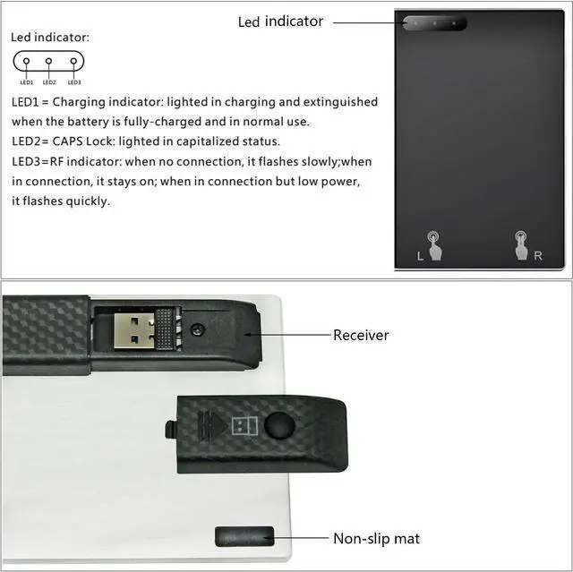 Alt view image 3 of 7 - Rii Mini K12 Ultra Slim Wireless Keyboard with Touchpad for Travel Media Player Game Console (mini k12)