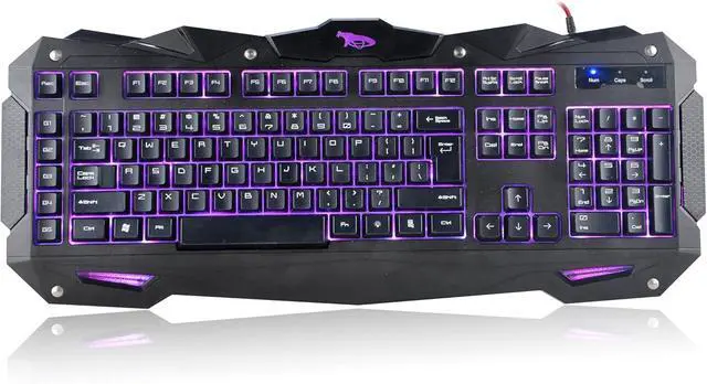Alt view image 2 of 7 - Cobra - Wired Gaming Keyboard, Spill-Resistant Design, Multimedia Keys, LED Backlit for Desktop, Computer, PC (10)