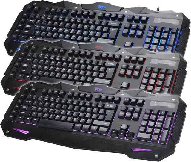 Alt view image 7 of 7 - Cobra - Wired Gaming Keyboard, Spill-Resistant Design, Multimedia Keys, LED Backlit for Desktop, Computer, PC (10)