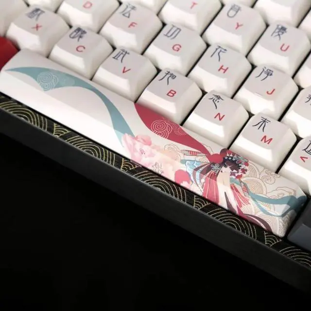 Alt view image 2 of 3 - Varmilo VPE87 Beijing Opera TKL Hotswap Wireless White LED PBT Keyboard (Cherry MX Red)