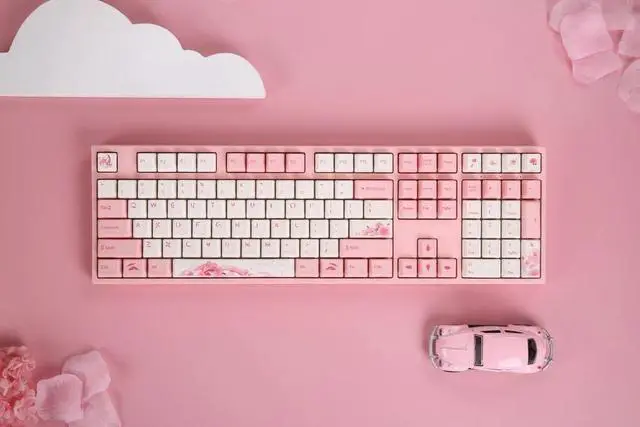 Alt view image 2 of 6 - Varmilo APT108 Sakura R2 Hotswap Wireless RGB Keyboard Cherry MX Red