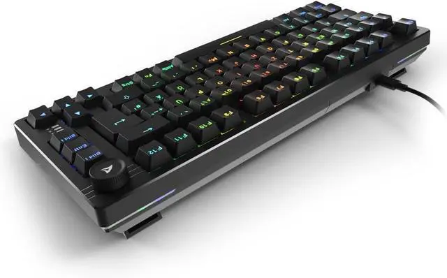 Alt view image 2 of 5 - Sharkoon Skiller SGK25 RGB Gaming Keyboard, 75% Layout, Hot Swap, Huano RED Lubricated Switches, Black