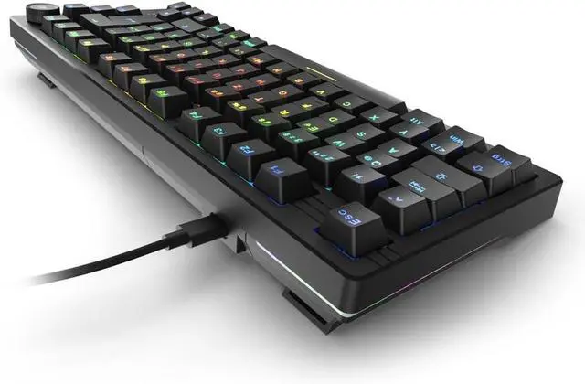 Alt view image 5 of 5 - Sharkoon Skiller SGK25 RGB Gaming Keyboard, 75% Layout, Hot Swap, Huano RED Lubricated Switches, Black