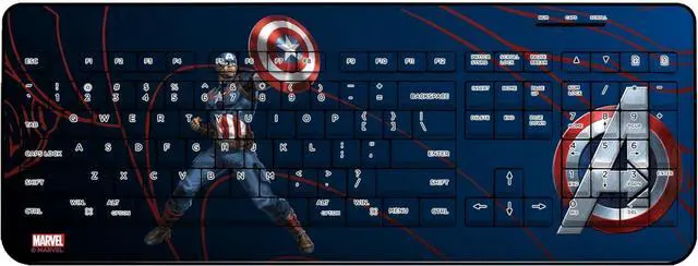 Main image of Marvel Avengers Captain America MechLine Wireless USB Keyboard
