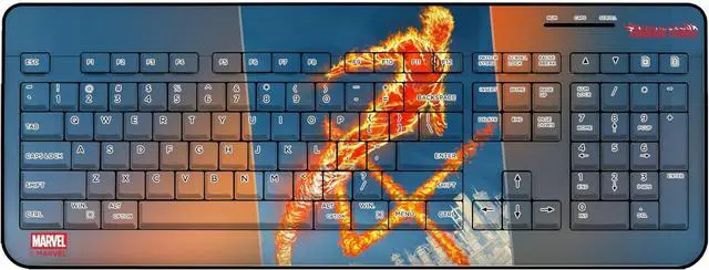 Main image of Marvel Human Torch Cover Art Wireless USB Keyboard