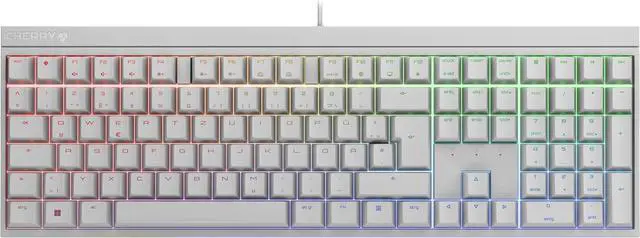 Main image of CHERRY MX 2.0S, Mechanical Gaming Keyboard with RGB Lighting, German Layout (QWERTZ), Wired, Designed in Germany, MX2A Switches Red, White
