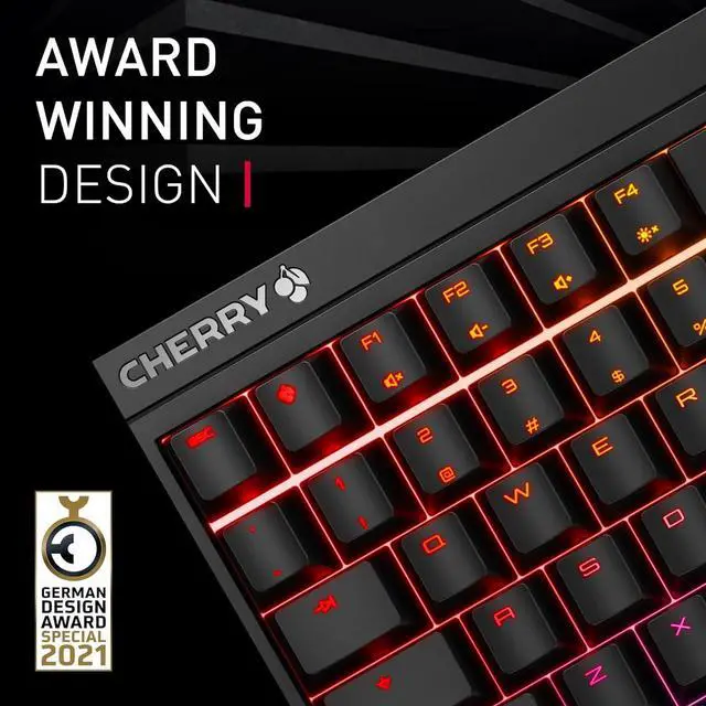 Alt view image 3 of 6 - CHERRY MX 2.0S, Mechanical Gaming Keyboard with RGB Lighting, German Layout (QWERTZ), Wired, Designed in Germany, MX2A Switches Red, White