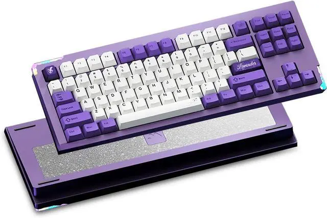 Main image of BOYI STARS80 V2 Aluminum Quick Release Mechanical Keyboard,QMK/VIA Programmable BT5.0/2.4GHz/USB-C Wired Hot Swap Gasket Mounted RGB 8000mAh Wireless CNC Gaming Keyboar(Purple)