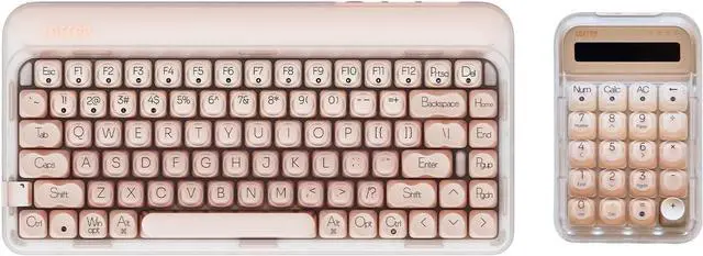 Main image of LOFREE DOT Foundation Mechanical Keyboard with Tri-Mode Wireless Numpad, 75% Rechargeable Hot-swappable Keyboards with 3 Types Connection for Windows, Mac OS/Pink GATERON Baby Racoon Switches