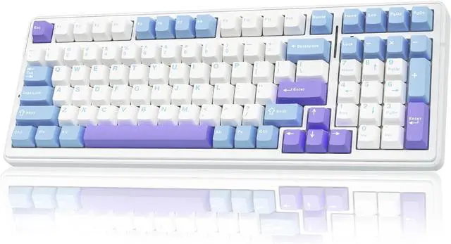 Alt view image 2 of 7 - AULA F99 Wireless Mechanical Keyboard,Tri-Mode BT5.0/2.4GHz/USB-C Hot Swappable Custom Keyboards+LEOBOG Graywood V3 Switches Set