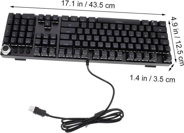 Alt view image 2 of 7 - NUOBESTY RGB Mechanical Gaming Keyboard Ergonomic Keys Computer Keyboard with Backlight Design Durable and Wear Resistant for Use