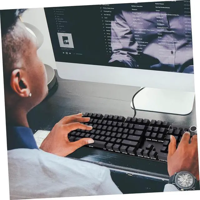 Alt view image 7 of 7 - NUOBESTY RGB Mechanical Gaming Keyboard Ergonomic Keys Computer Keyboard with Backlight Design Durable and Wear Resistant for Use