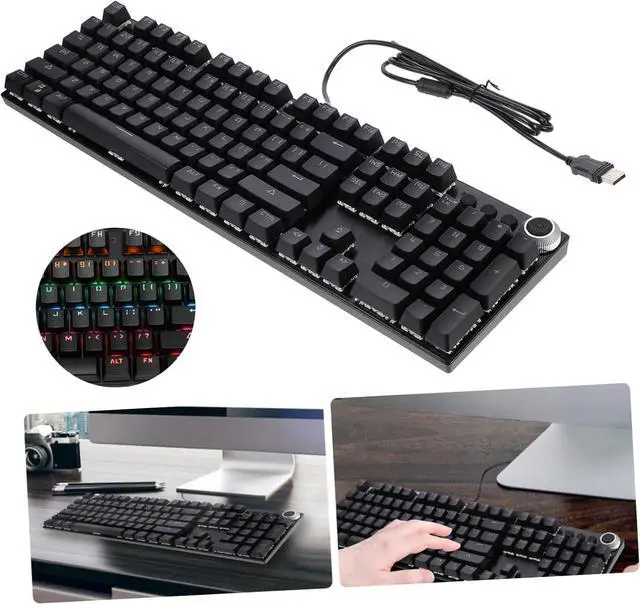 Alt view image 6 of 7 - NUOBESTY RGB Mechanical Gaming Keyboard Ergonomic Keys Computer Keyboard with Backlight Design Durable and Wear Resistant for Use