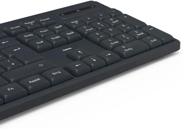 Alt view image 3 of 5 - Hama WK-200 Wireless Keyboard, Wireless Keyboard, Battery, 8 Media Keys, Black, QWERTZ DE