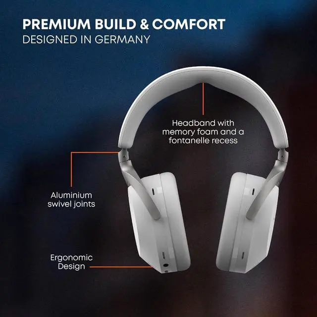 Alt view image 5 of 7 - beyerdynamic AVENTHO 300 Wireless Over-Ear Headphones with ANC, Dolby Atmos and Head Tracking (Black)