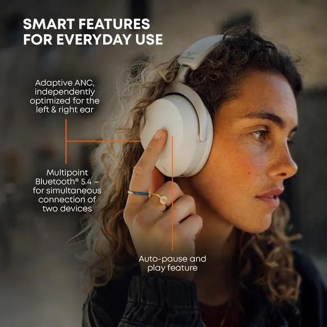Alt view image 4 of 7 - beyerdynamic AVENTHO 300 Wireless Over-Ear Headphones with ANC, Dolby Atmos and Head Tracking (Black)