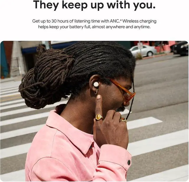 Alt view image 7 of 7 - Google Pixel Buds Pro 2 - Wireless Earbuds with Active Noise Cancellation  Bluetooth Headphones - Peony