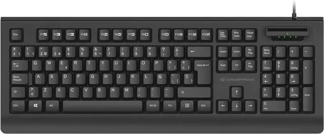 Alt view image 2 of 4 - KAYNE01ES USB Keyboard with Smart ID Card Reader, Spanish Layout