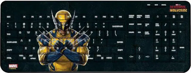 Main image of Marvel Deadpool Wolverine Badge Wireless USB Keyboard
