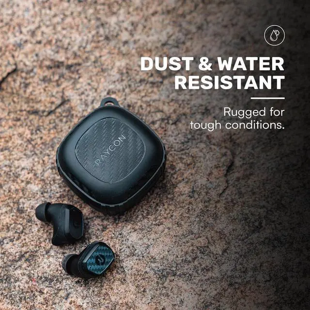 Alt view image 7 of 7 - Raycon Impact Earbuds Military-Grade Impact Resistant, IP67 Bluetooth Earbuds with Stereo Sound, 90 Hours of Battery Life, Active Noise Cancellation (Black)