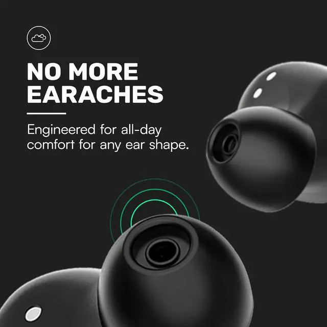 Alt view image 6 of 7 - Raycon Everyday Earbuds Classic Bluetooth Wireless with Microphone - Stereo Sound, Active Noise Canceling, in-Ear Bluetooth Headset True Wireless Earbuds 32 Hours Playtime (Black)