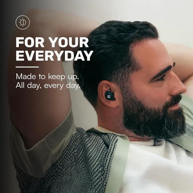 Alt view image 7 of 7 - Raycon Everyday Earbuds Classic Bluetooth Wireless with Microphone - Stereo Sound, Active Noise Canceling, in-Ear Bluetooth Headset True Wireless Earbuds 32 Hours Playtime (Black)