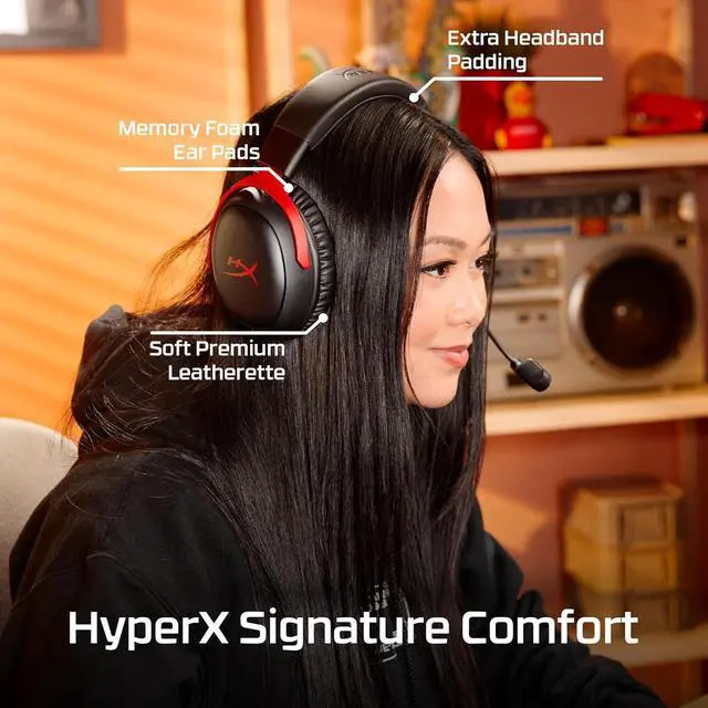 Alt view image 5 of 7 - HyperX Cloud III S  Wireless Gaming Headset for Multi-Platform, 2.4GHz, Bluetooth, Battery Life up to 120 Hours 2.4GHz / 200 Hours Bluetooth, 53mm Angled Drivers, Detachable Mic  Black
