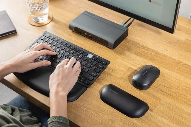 Alt view image 4 of 4 - Kensington Compact Multi-Devices Dual Wireless Keyboard QWERTY Layout; Bluetooth, Windows, Mac, iOS and ChromeOS compatible, K75502WW