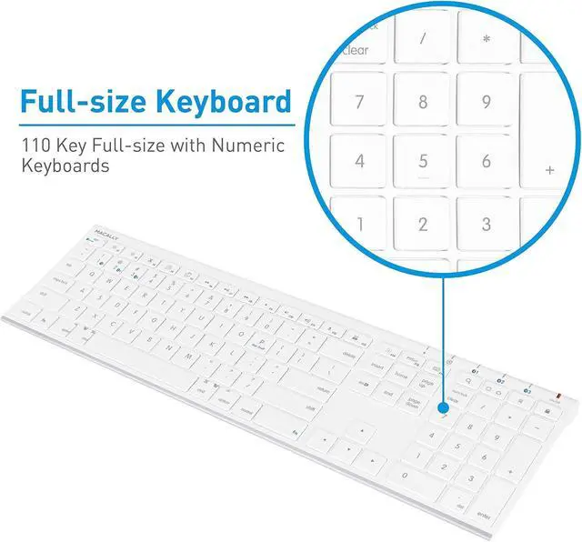 Alt view image 3 of 7 - Macally Wireless Bluetooth Keyboard and Laptop Stand, Ultimate Duo