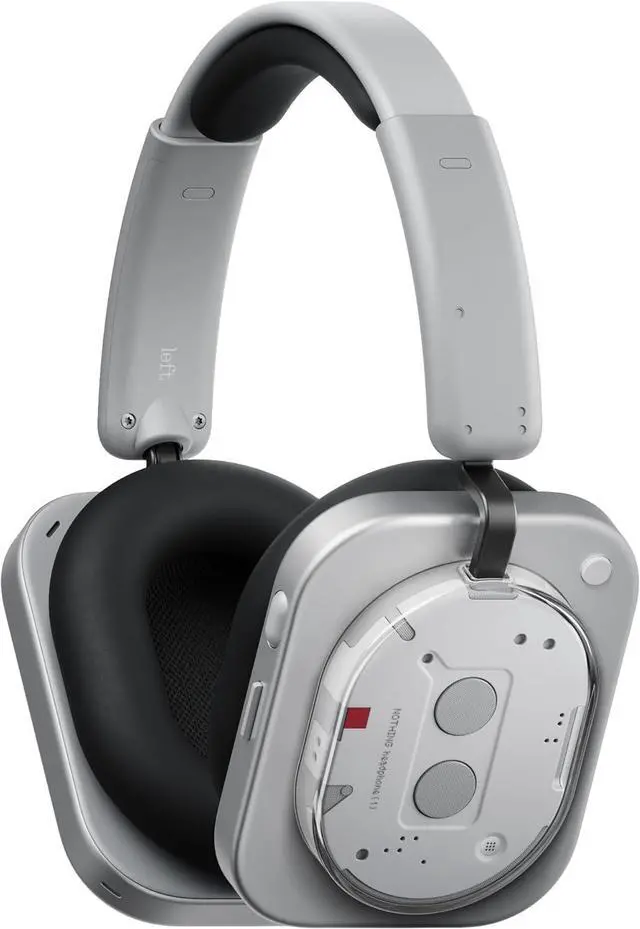 Main image of Nothing Headphone (1) Hybrid Active Noise Cancelling Headphones, Wireless Over Ear Headphones with 6 MICS, Personalized Spatial Audio, Tuning by KEF, Up to 80 Hours Playtime, Bluetooth Headset White