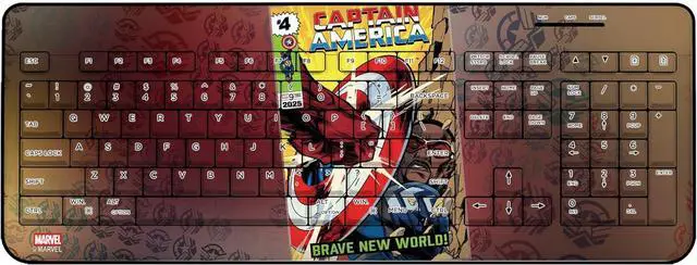 Main image of Marvel Avengers Sam Wilson Captain America Classic Cover Wireless USB Keyboard