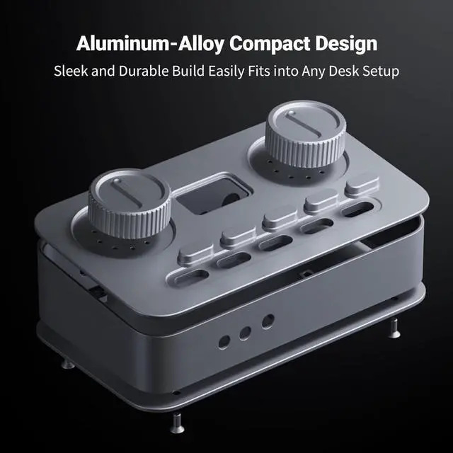 Alt view image 6 of 7 - Fosi Audio K7 DAC Headphone Amp, Desktop USB C Digital to Analog Audio Converter for Workspace and Gaming PC PS5, Optical/Coaxial/Bluetooth aptX HD LL/Microphone Input, 3.5mm/4.4mm Balanced/RCA Output