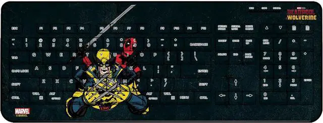 Main image of Marvel Deadpool Wolverine Badge Wireless USB Keyboard