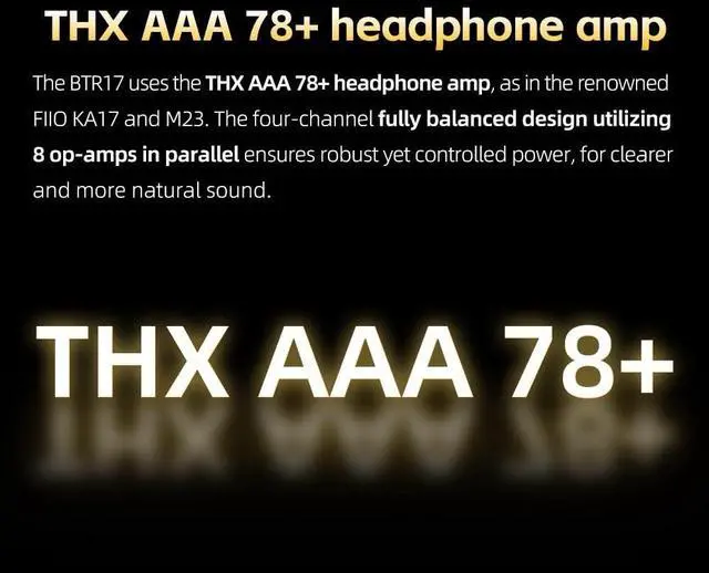 Alt view image 7 of 7 - FiiO BTR17 Bluetooth 5.4 USB DAC AMP with LDAC, aptX Lossless. Dual ES9069Q, 10-Band PEQ, THX AAA 78+amps 3.5mm Unbalanced & 4.4mm Balanced (Black)