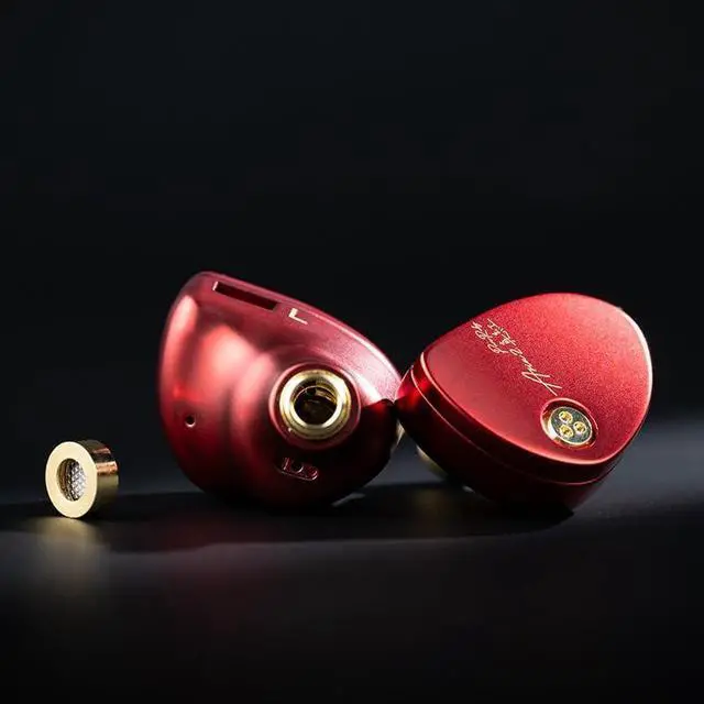 Alt view image 6 of 6 - Moondrop ARIA 2 RED in-Ear Headphone with 0.78 2 Pin Cable Replaceable Plugs 3.5/4.4mm Earphone