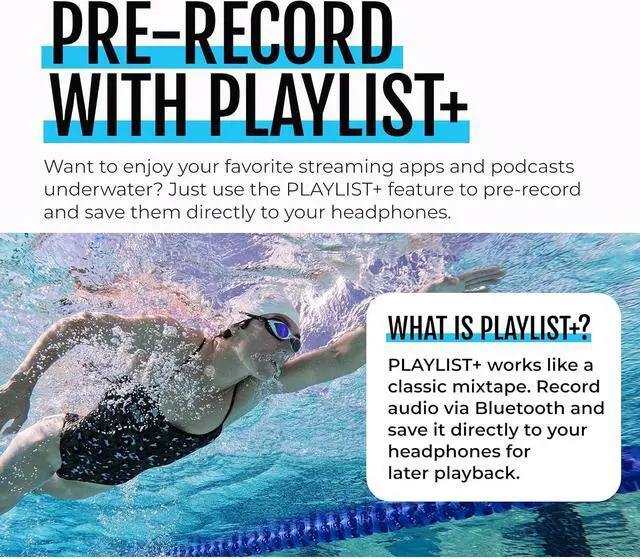 Alt view image 6 of 7 - H2O Audio TRI 2 PRO Multi-Sport Waterproof Bone Conduction Open Ear Headphones, Bluetooth 5.3 for Running and Cycling, MP3 Mode for Swimming, IPX8, 8GB Memory, Playlist+ App Included for Streaming