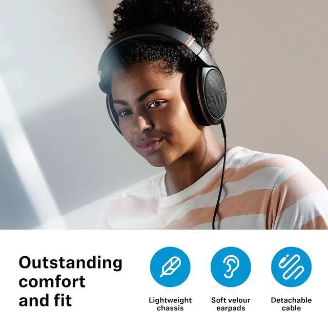 Alt view image 5 of 6 - Sennheiser HD 505 Headphones, Wired, Over-Ear, with Transparent Sound and Controlled Bass, Enhanced Wearing Comfort, for Music, Work and Gaming  incl. 1.80 m Cable, Drawstring Bag  Copper Edition