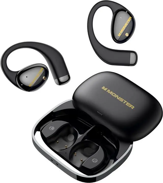 Main image of Monster Open Ear AC520 Headphones, Bluetooth 6.0 Wireless Earbuds with HiFi Sound, Open Ear Earbuds with 24H Playtime, Unique Handbag Design, ENC Clear Call, IPX6 Resistance Wireless HeadphonesBlack