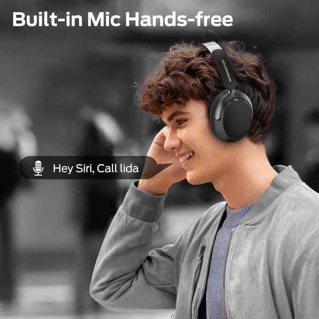 Alt view image 7 of 7 - Monster Persona 3rd ANC Bluetooth Headphones, Noise Cancelling Headphones with Bluetooth 5.4, 70 Hours Playtime Over Ear Headphone with Mic, Foldable Lightweight Headset Comfort Fit, Black