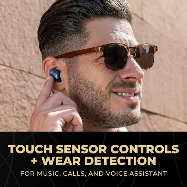 Alt view image 3 of 7 - Technics EAH-AZ80-A Premium Hi-Fi True Wireless Bluetooth Earbuds with Advanced Noise Cancelling - Midnight Blue