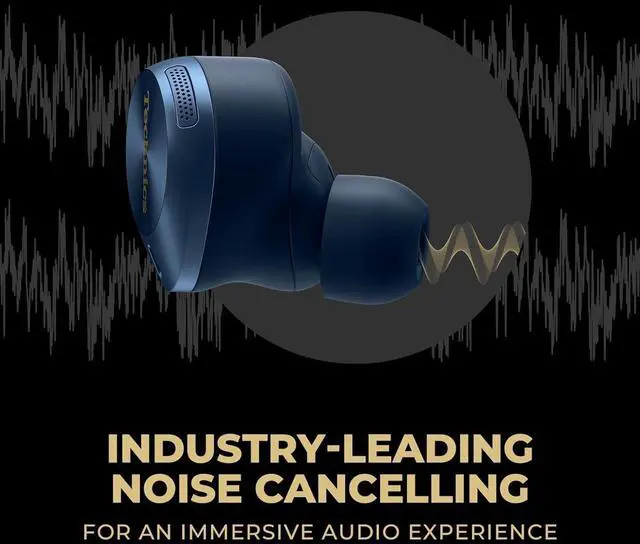 Alt view image 4 of 7 - Technics EAH-AZ80-A Premium Hi-Fi True Wireless Bluetooth Earbuds with Advanced Noise Cancelling - Midnight Blue