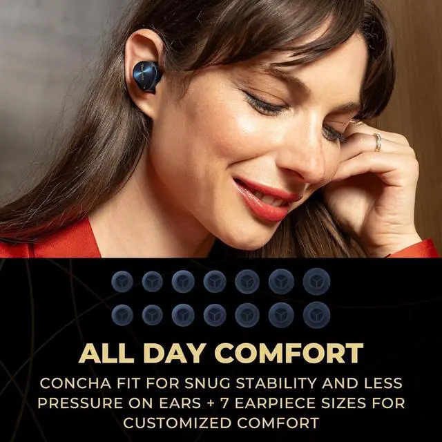 Alt view image 7 of 7 - Technics EAH-AZ80-A Premium Hi-Fi True Wireless Bluetooth Earbuds with Advanced Noise Cancelling - Midnight Blue