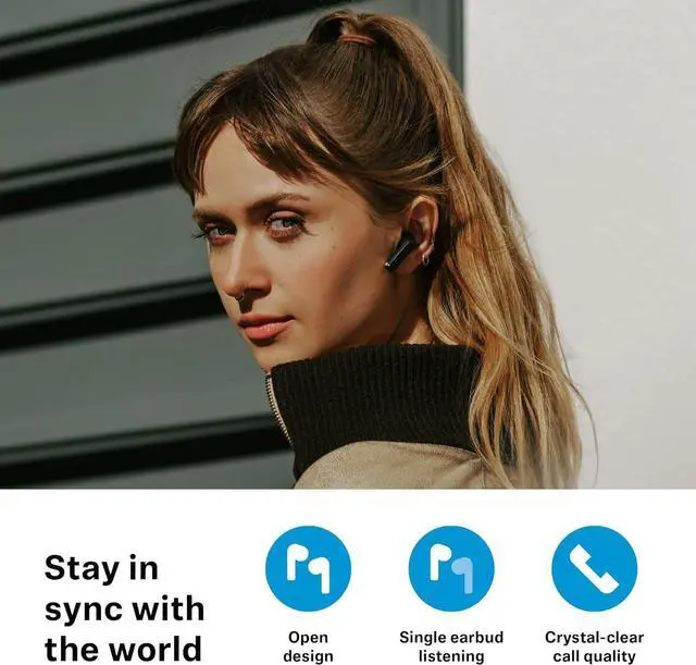 Alt view image 6 of 7 - ACCENTUM Open Wireless Earbuds - Ear Buds with Open Design Dynamic Sound and Bluetooth 5.3 for Premium Everyday Black