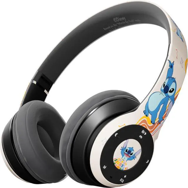 Main image of Disney Stitch Disco Party Bluetooth Over-Ear Headphones, Wireless Foldable Headset with Built-in Microphone - Stitch Disco Party Design, for Adults and Kids, Comfortable Auriculares