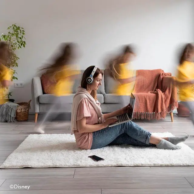 Alt view image 7 of 7 - Disney Stitch Disco Party Bluetooth Over-Ear Headphones, Wireless Foldable Headset with Built-in Microphone - Stitch Disco Party Design, for Adults and Kids, Comfortable Auriculares