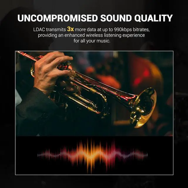 Alt view image 5 of 7 - OneOdio Focus A5 Wireless Over-Ear Headphones, Hybrid Active Noise Cancelling, 75H Playtime, Hi-Res LDAC Wireless Audio, Bluetooth 5.4, Built-in Mic for Clear Calls, Low Latency Game Mode
