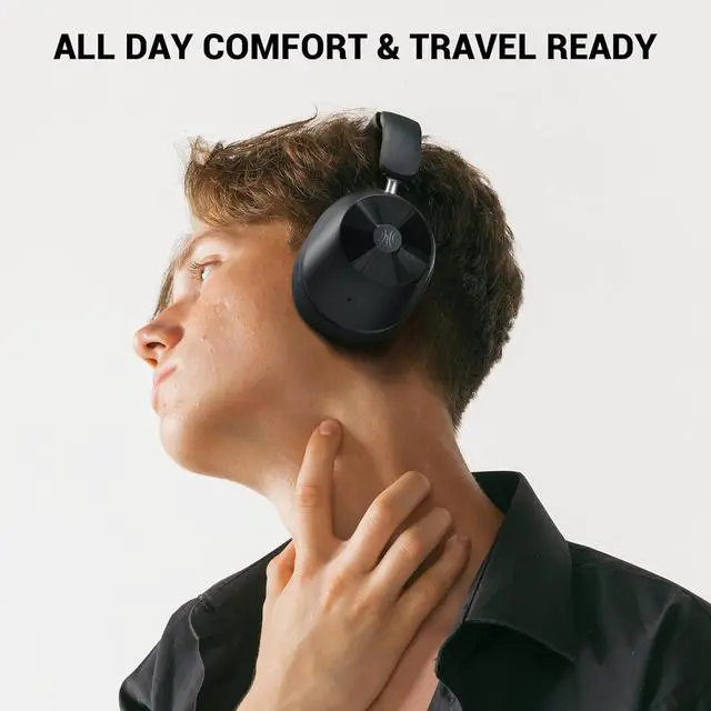 Alt view image 6 of 7 - OneOdio Focus A5 Wireless Over-Ear Headphones, Hybrid Active Noise Cancelling, 75H Playtime, Hi-Res LDAC Wireless Audio, Bluetooth 5.4, Built-in Mic for Clear Calls, Low Latency Game Mode